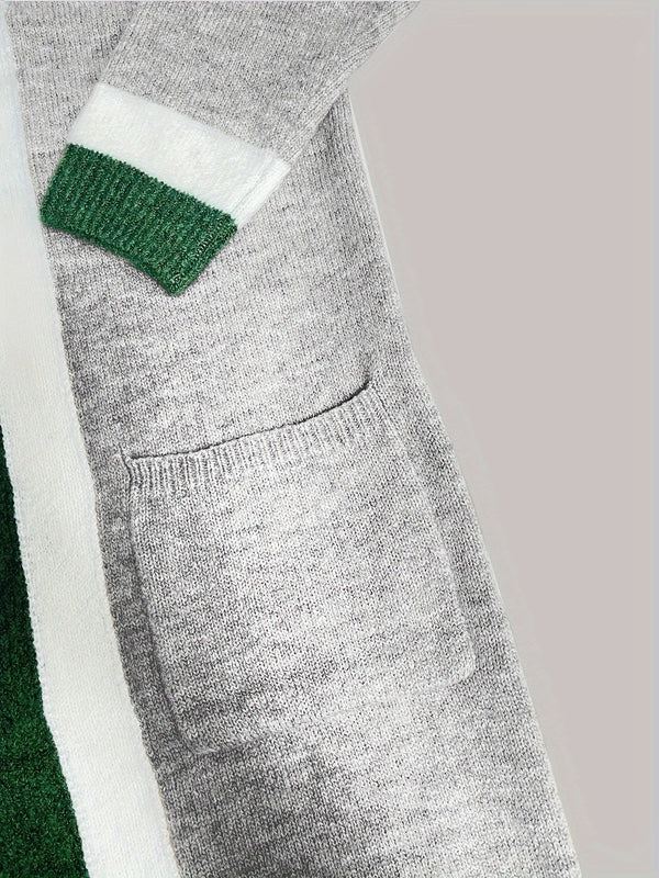 Charlotte Lange Knitted Cardigan - Vintage Inspired with Colorful Accents