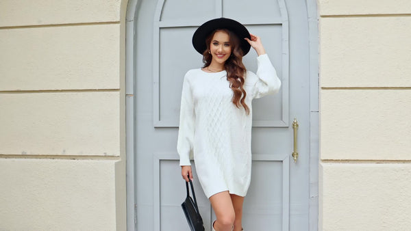 Luxe Knitted Autumn Dress - Warm, Stylish, and Comfortable