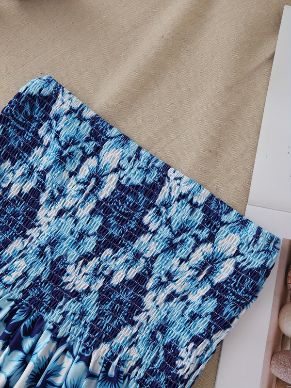 Bohemian Floral Smock Tube Dress – Cheerful and Comfortable for Summer Outings