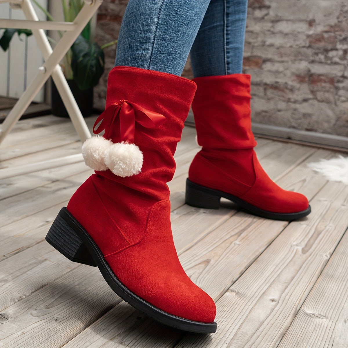 Femke Winter Boots with Pompom - For a Playful Winter Look