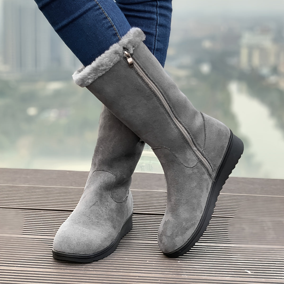 Fuzzy Boots for Women - Warm and Stylish for Cold Days