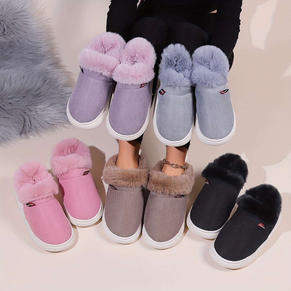 Liza Fluffy House Slippers - Warmth and Comfort for Women