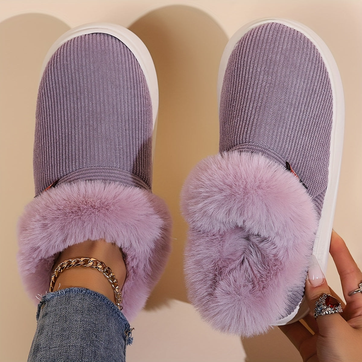 Liza Fluffy House Slippers - Warmth and Comfort for Women