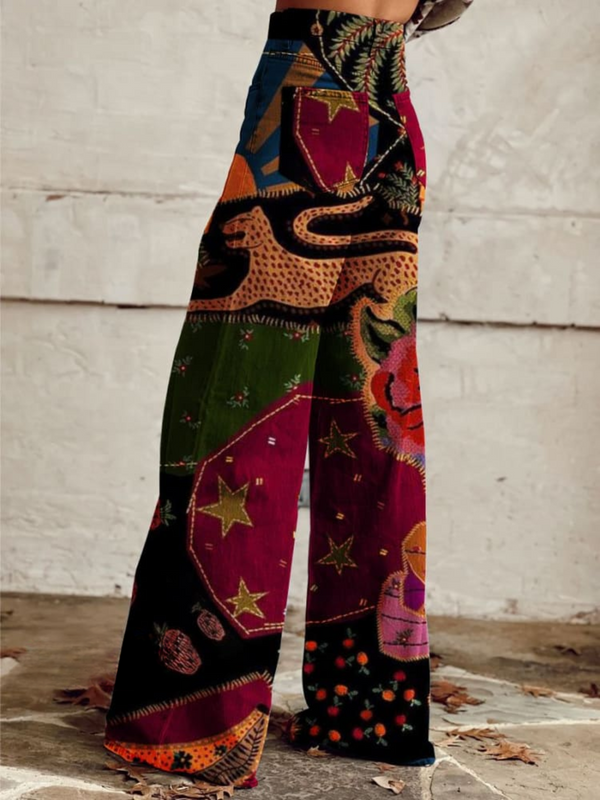 Luna Bohemian Denim Pants – For a Colorful and Creative Flair