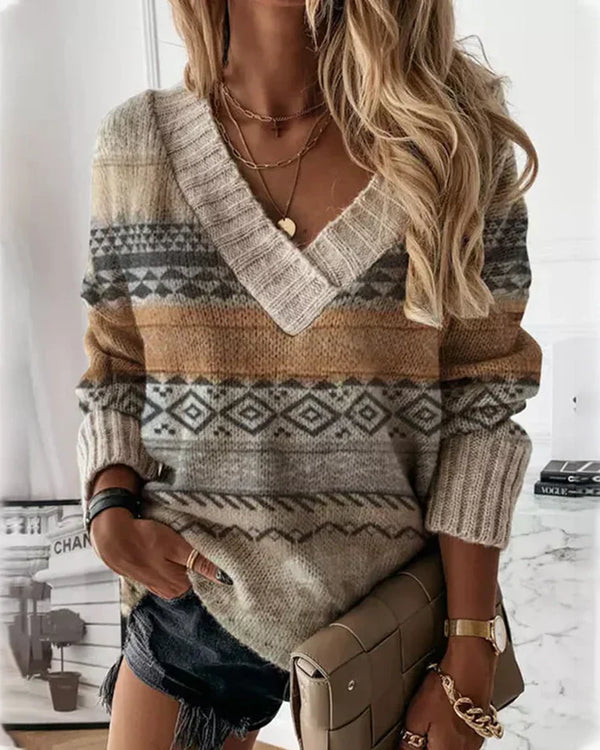 Lina V-Neck Sweater - For a Warm and Stylish Look