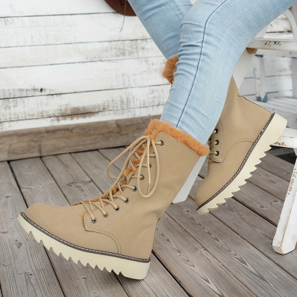 Lieke Winter Boots with Laces - For Style and Warmth