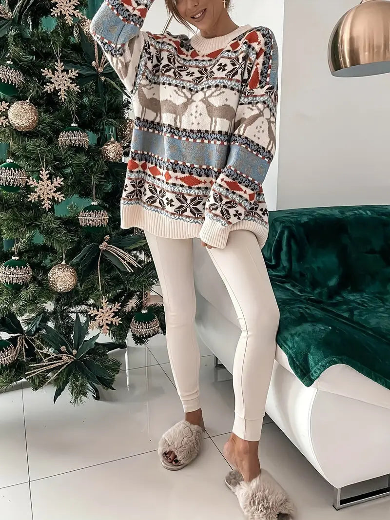 Festive Women's Sweater - Comfortable and Stylish for Winter