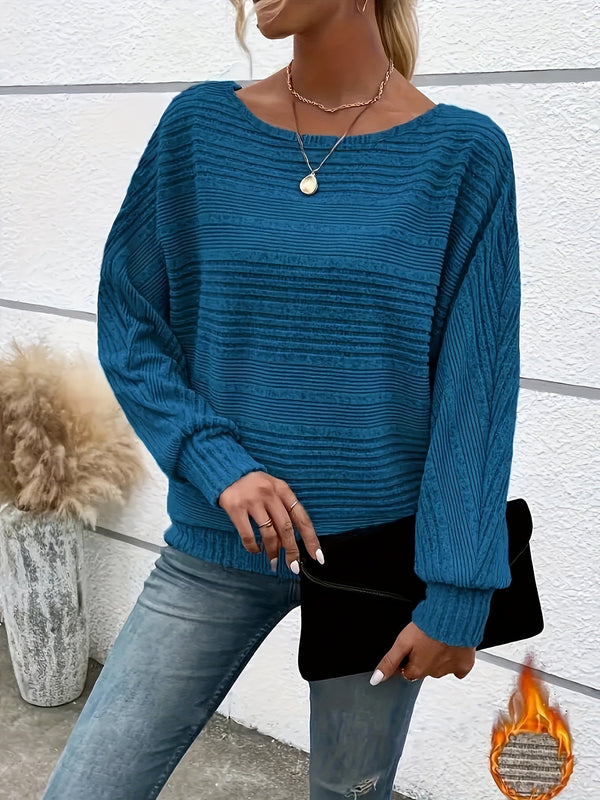 Casual Striped Knit T-shirt – Comfortable and Stylish for Every Day