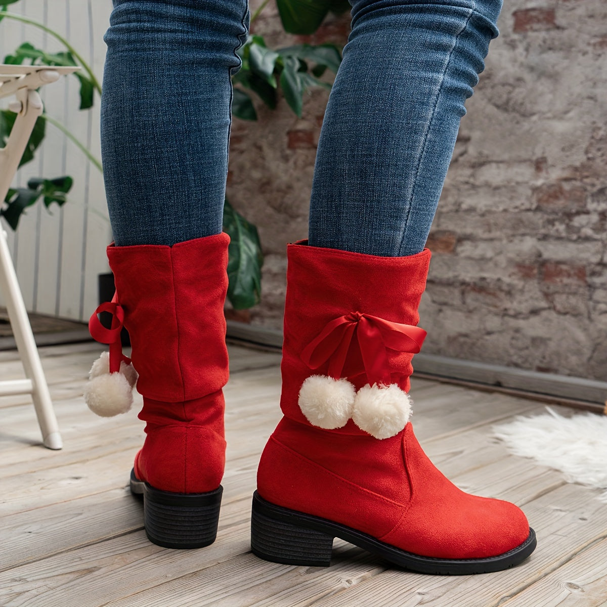Femke Winter Boots with Pompom - For a Playful Winter Look