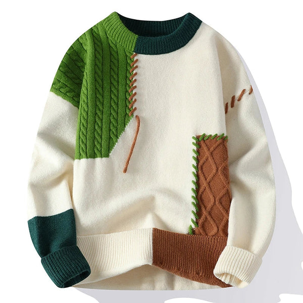 Luna Patchwork Sweater – For a fashionable and warm look