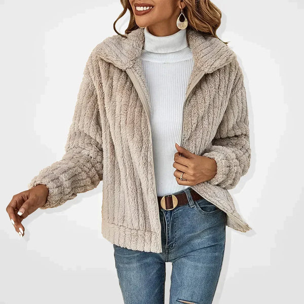 Lotte Plush Women's Jacket – Warm, Soft, and Fashionable