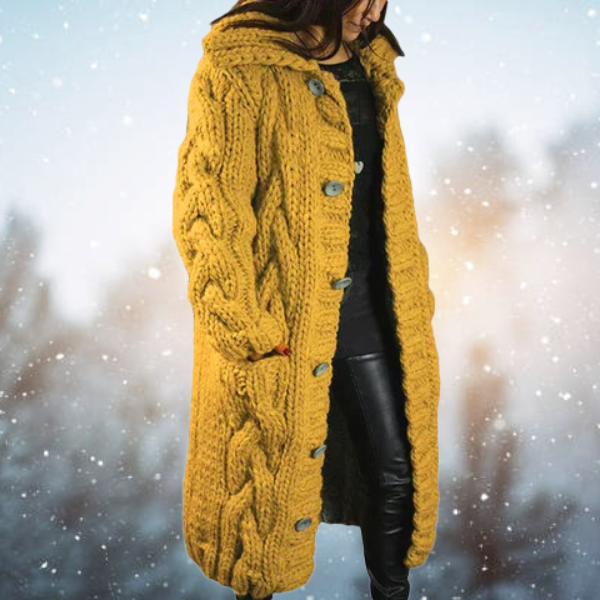 Linna Knitted Women's Coat – Warmth and Style for Winter