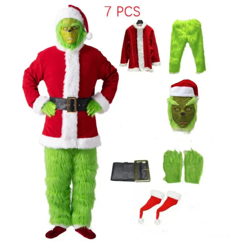 Grinch Christmas Costume - Complete with Accessories for a Festive Look