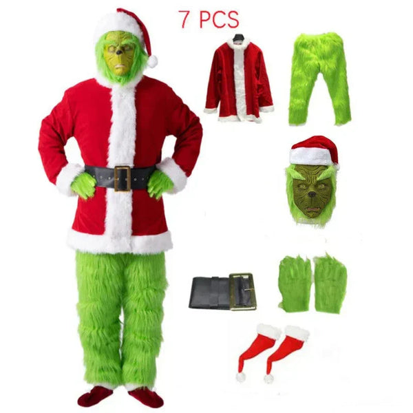 Grinch Christmas Costume - Complete with Accessories for a Festive Look