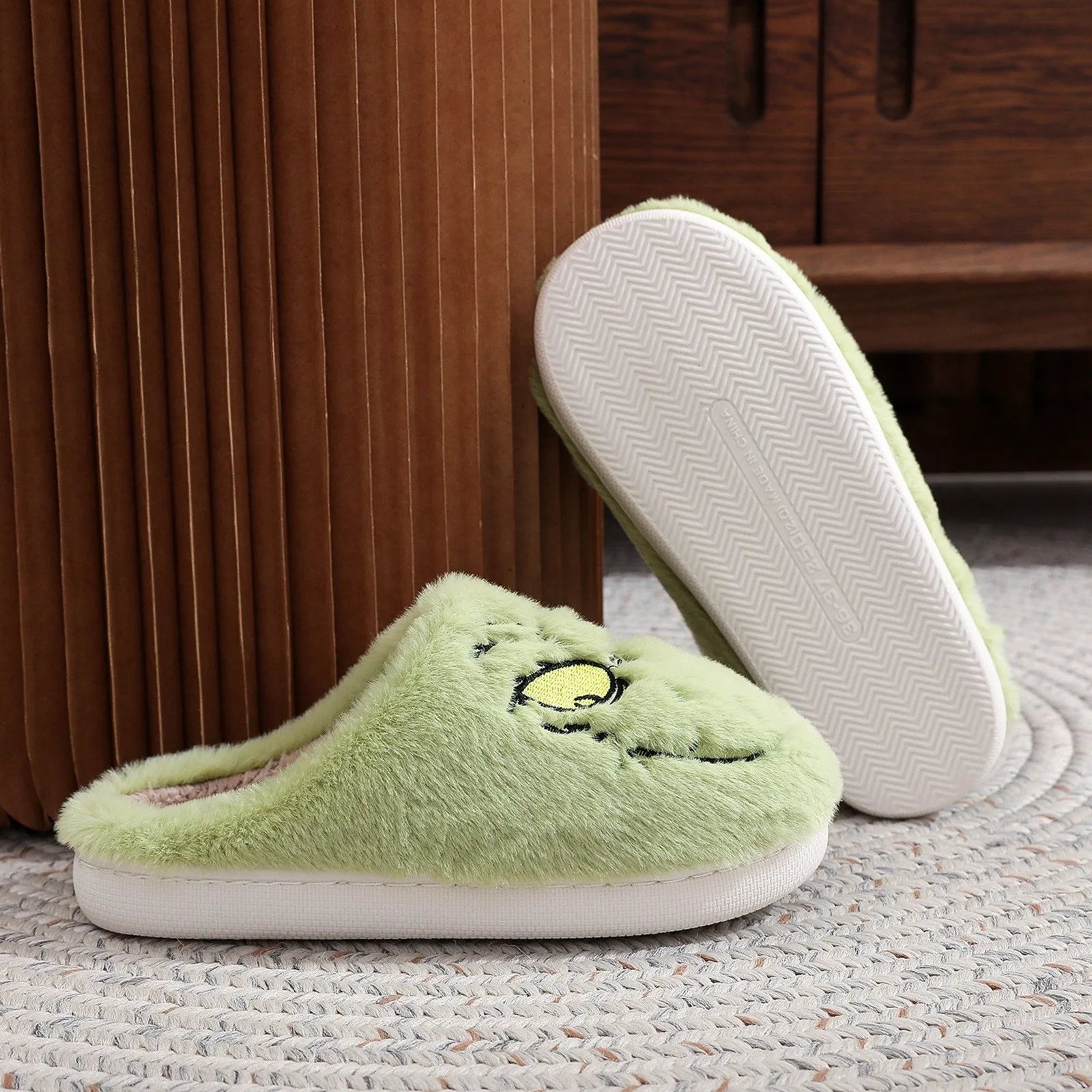 Grinch Cozy Slippers - For Warmth and Fun