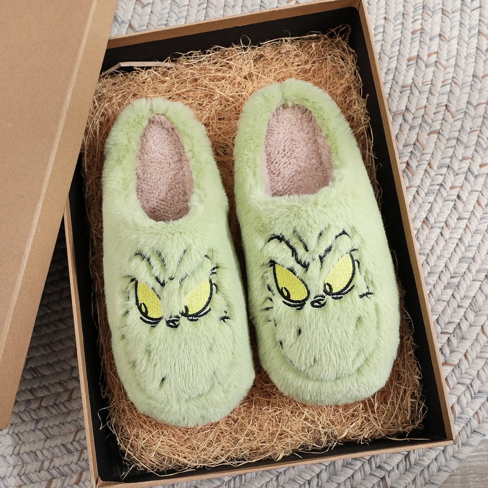 Grinch Cozy Slippers - For Warmth and Fun