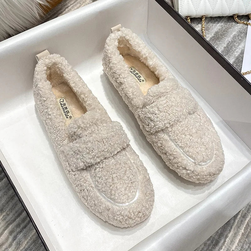 Lana Teddy Loafers – Warm, Comfortable, and Stylish