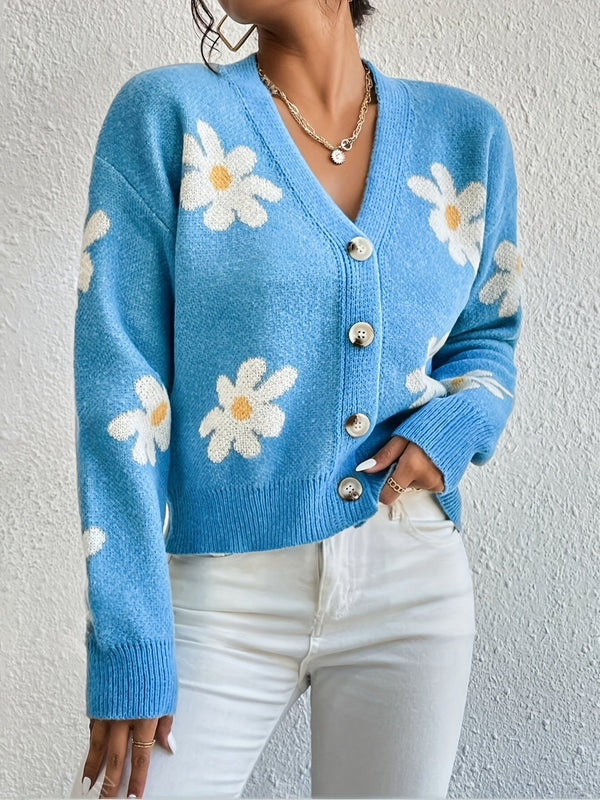Joyful Flowers Cardigan – Comfortable and Stylish for Spring and Autumn