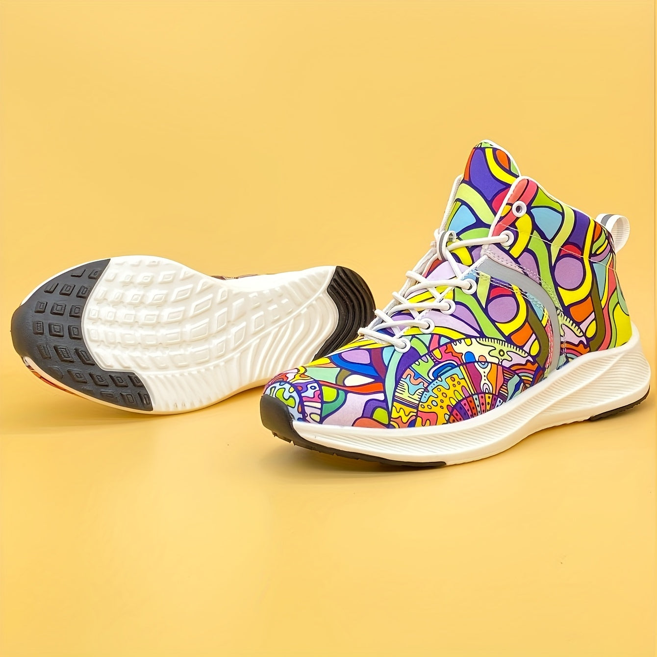 Ladies Colorful Sneakers – Non-Slip All-Season Shoes