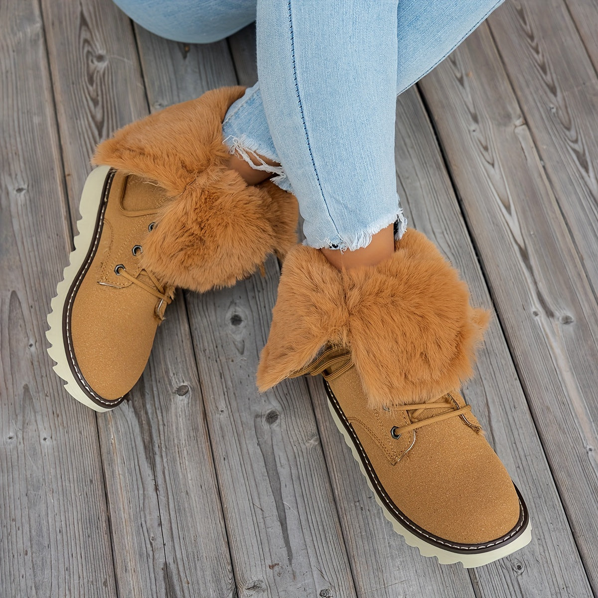 Lieke Winter Boots with Laces - For Style and Warmth