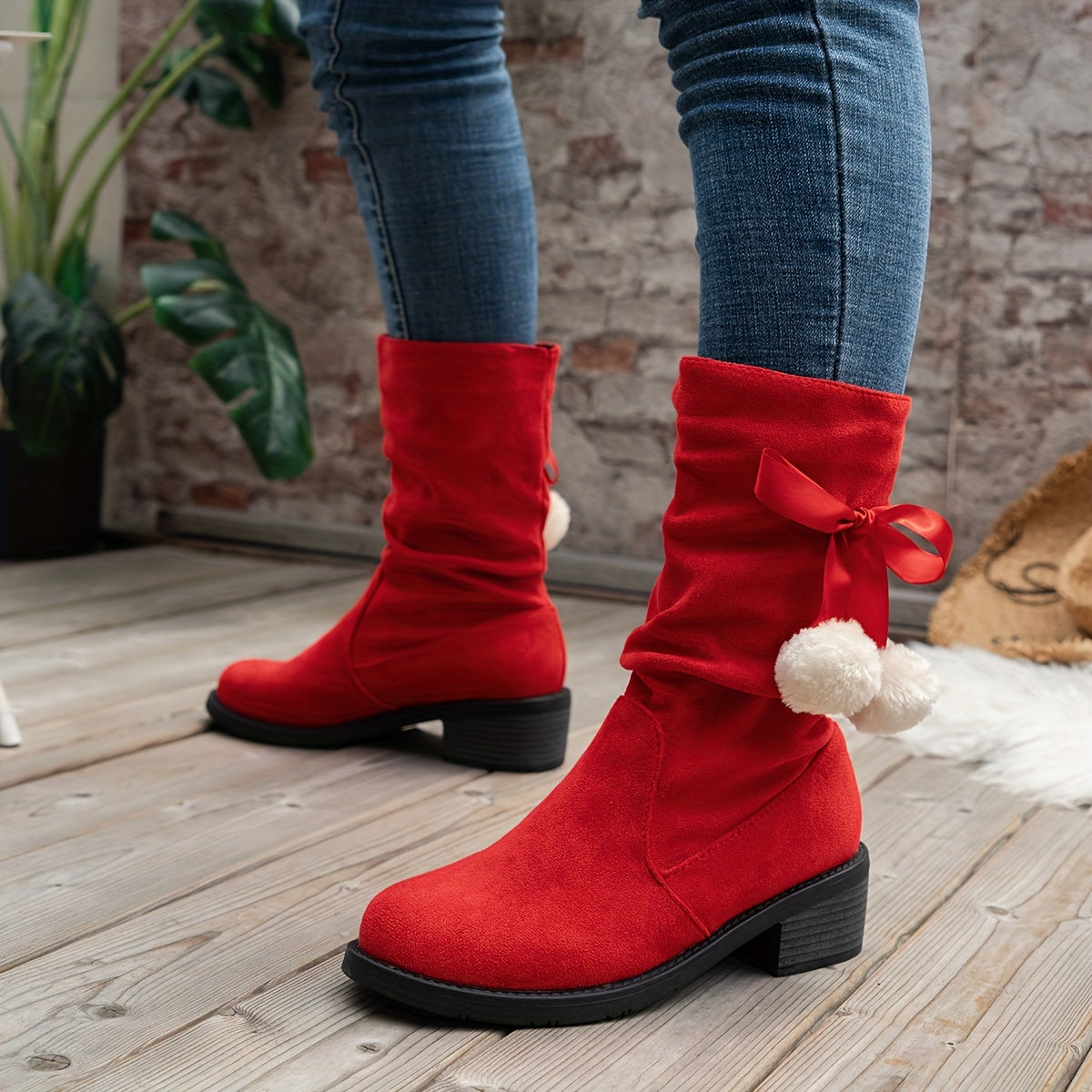 Femke Winter Boots with Pompom - For a Playful Winter Look