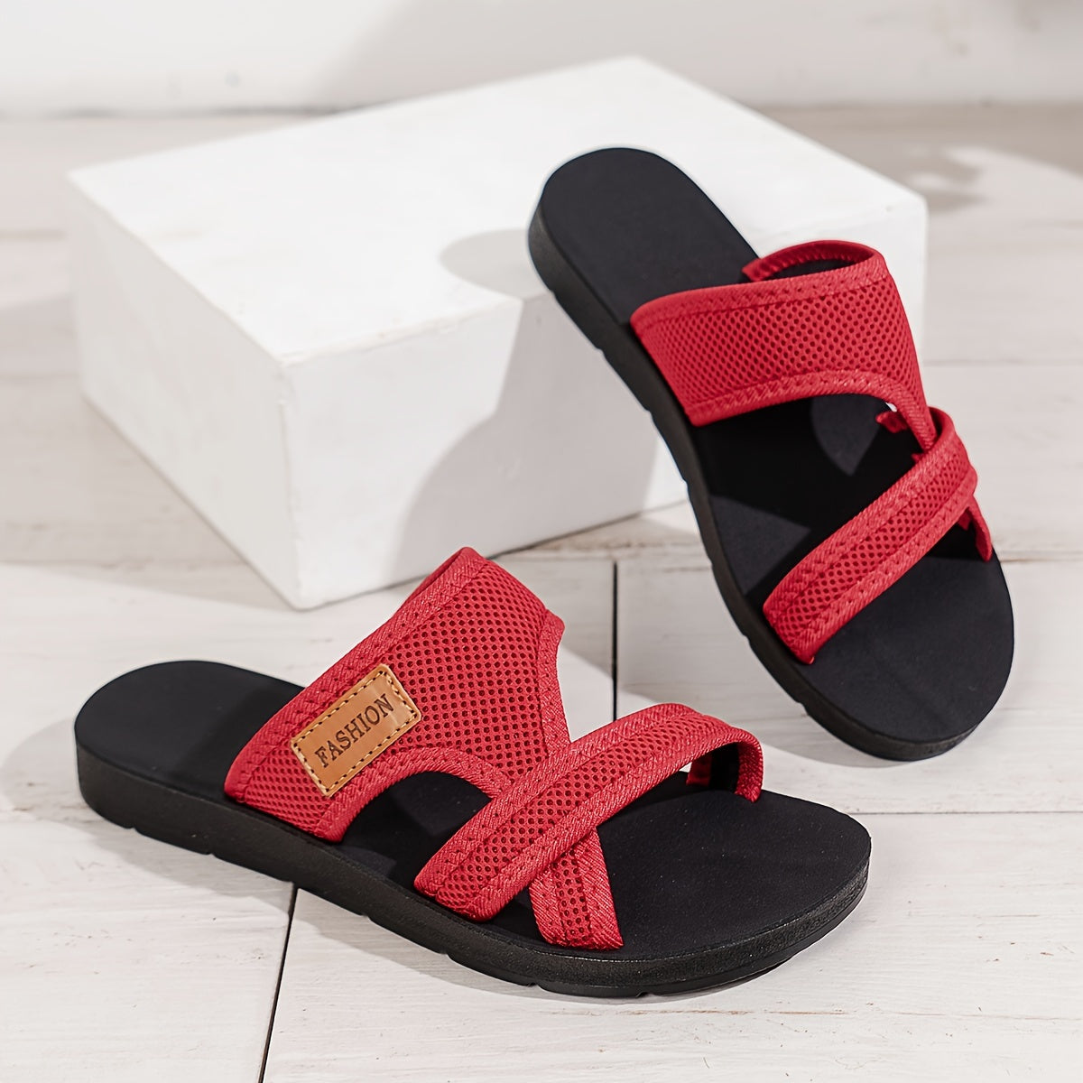 Ladies Mesh Slide Sandals – Lightweight and Breathable with Cross Straps