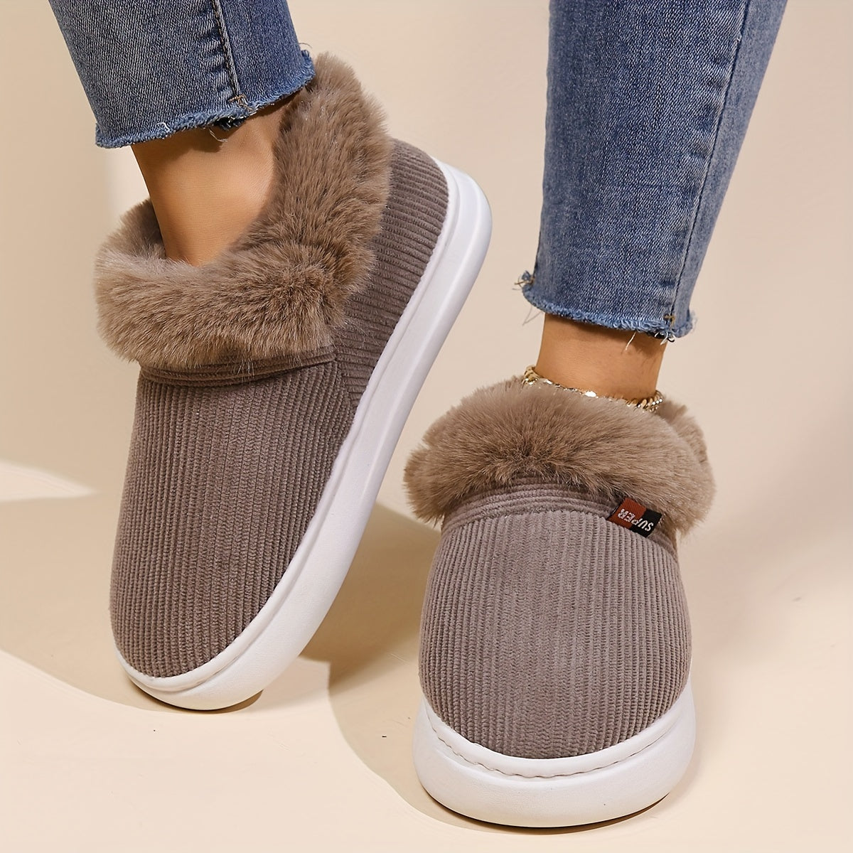 Liza Fluffy House Slippers - Warmth and Comfort for Women
