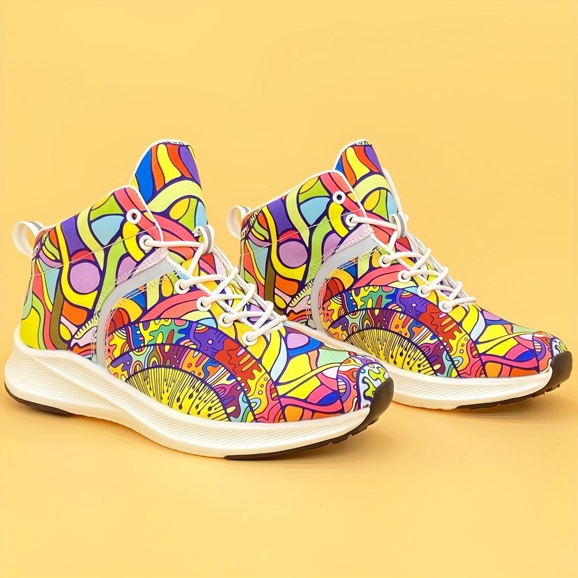 Ladies Colorful Sneakers – Non-Slip All-Season Shoes