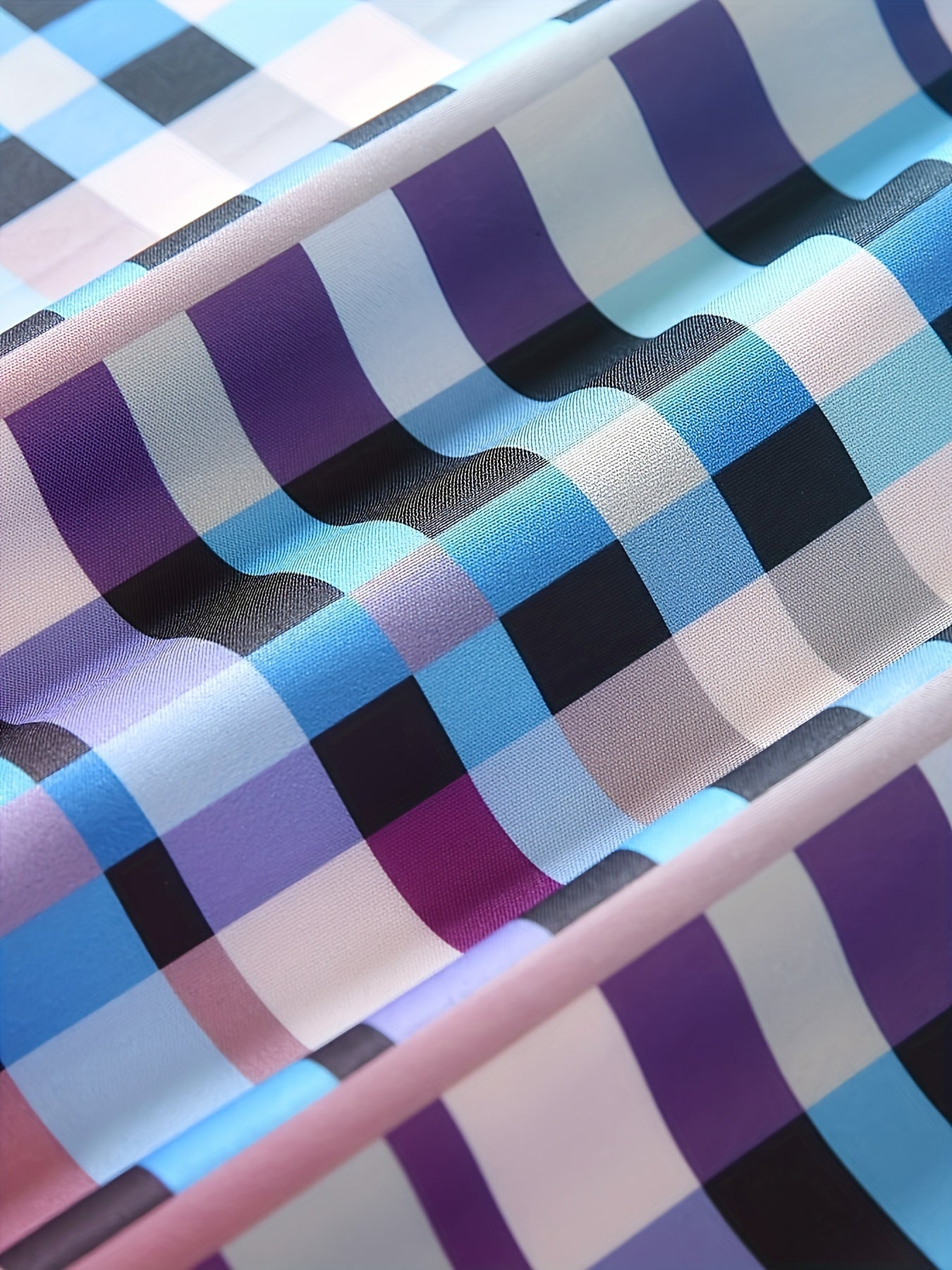 Gradient Women's Checkered Blouse – Cheerful and Stylish for Summer