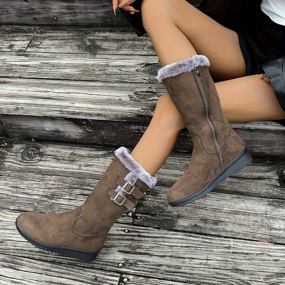 Fuzzy Boots for Women - Warm and Stylish for Cold Days