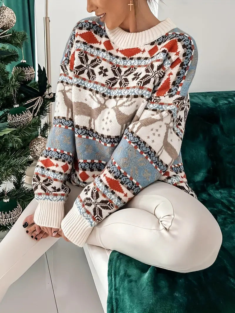 Festive Women's Sweater - Comfortable and Stylish for Winter